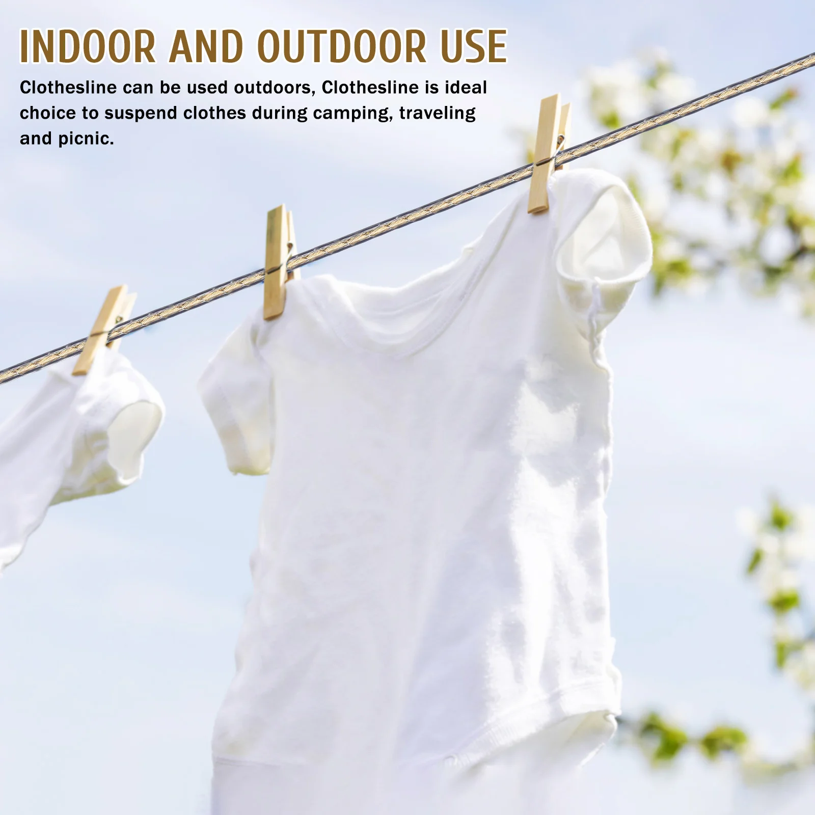 50 متر الثقيلة غسل خط الغسيل في الهواء الطلق يندبروف عدم الانزلاق تجفيف حبل للمنزل التخييم السفر نزهة الاستخدام المحمول