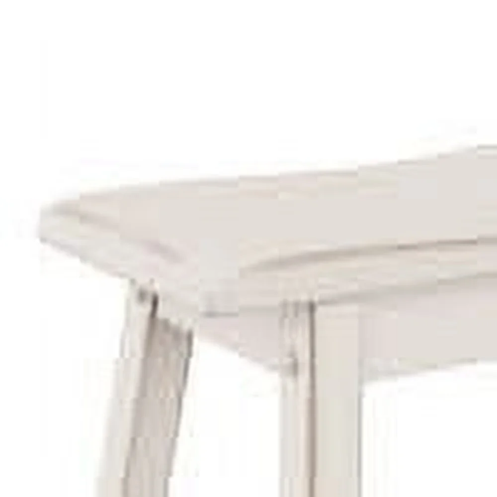 Farmhouse Backless Wood Saddle Bar Stool Rustic Distressed Finish Comfortable Footrest Kitchen Dining Coastal Cottage Assembly