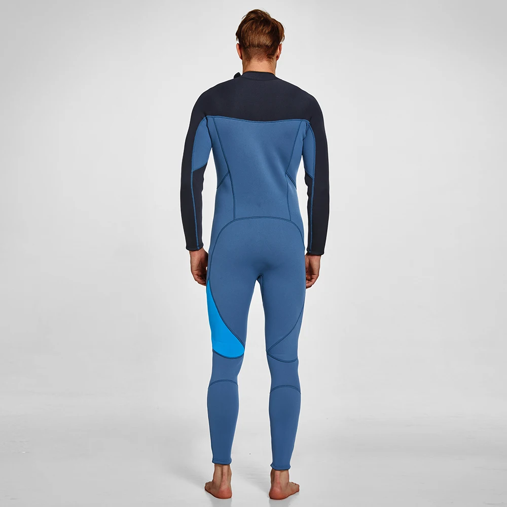 Wetsuit Men 3mm Neoprene Full Body Diving Suits Front Chest Zip Long Sleeve Wetsuit for Scuba Diving Snorkeling Surfing Swimming