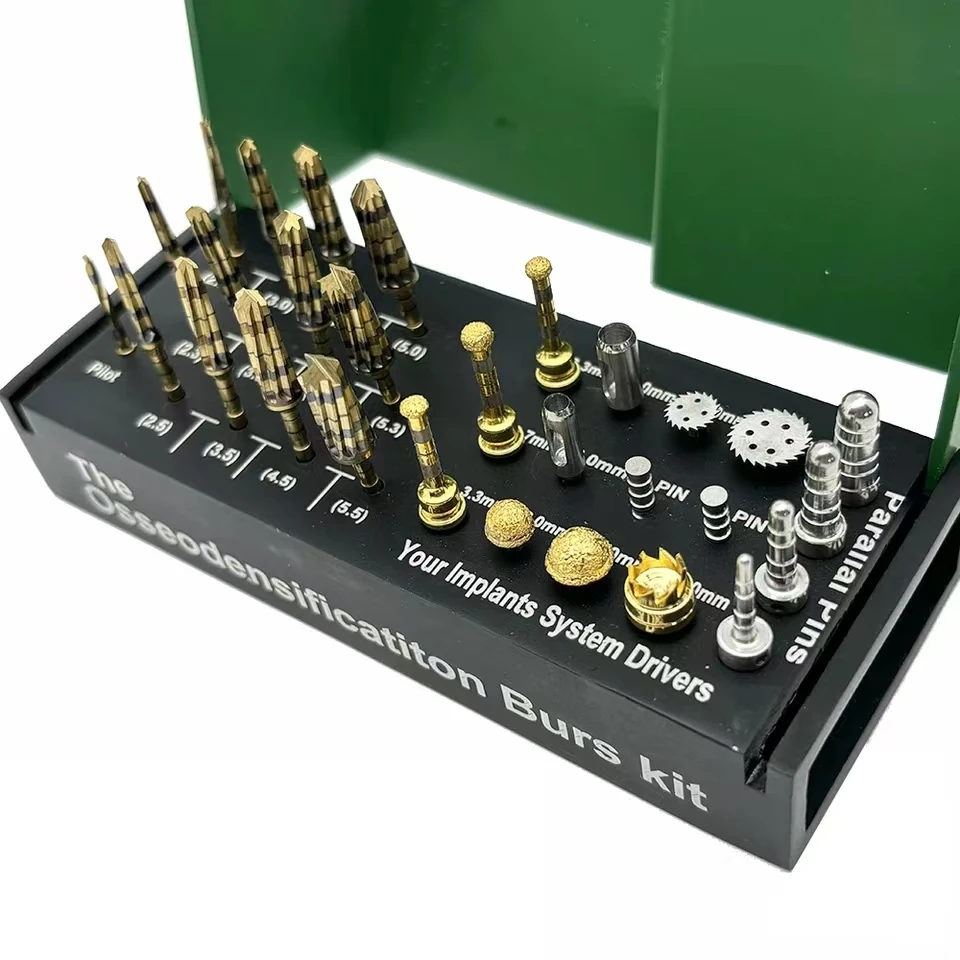 29Pcs Dental Osseodensification Burs Kit Dental Alveolotomy Implant System Drills Ridge Expansion Bone Cutting kit Tool