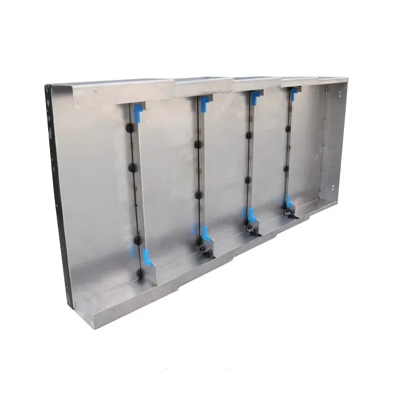 Numerical control machine tool protection flat dust telescopic steel corrugated pipe cover