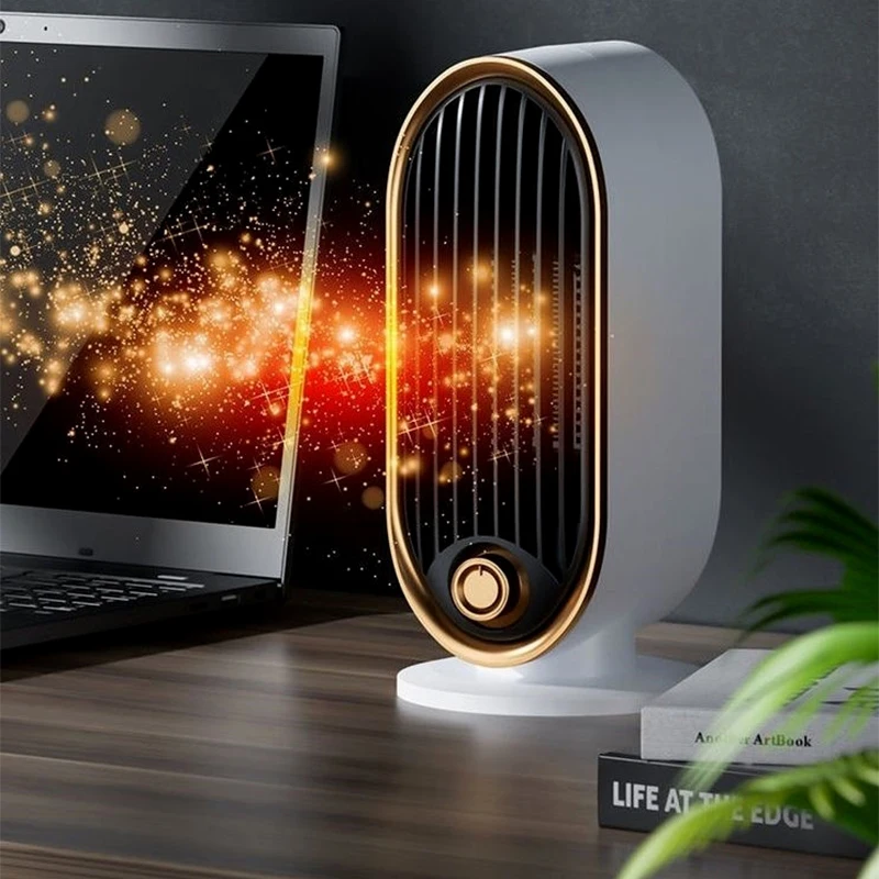 800วัตต์เครื่องทำน้ำอุ่นเดสก์ท็อปพัดลมเครื่องทำความร้อน PTC เครื่องทำความร้อนเซรามิคเครื่องเป่าลมอุ่นสำนักงานบ้านอุ่นเครื่องอุ่นสำหรับฤดูหนาว