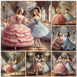Woman Dance 5D Diamond Painting Princess Skirt Princess Girls Cross Stitch Diamond Mosaic Pictures Embroidery Home Decor Gift 
