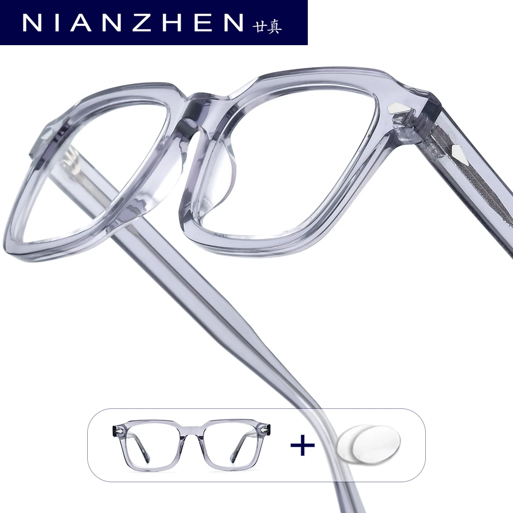 

Очки NIANZHEN с прогрессивными линзами для мужчин, фотохромные, для коррекции близорукости, квадратная оправа из ацетата, модель 88011