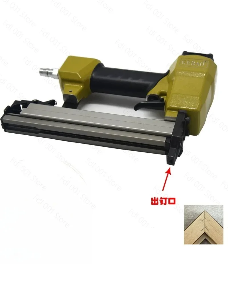 Geborg V1015 45 Degrees Nail Angle Gun Industrial Grade Pneumatic V-Nail Steam Photo Frame Line Strip for Woodworking