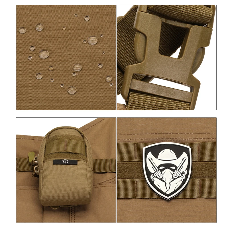 Tactical Vest Apron Combat Gear Multi-pocket Apron Unisex Sleeveless Technician Mechanic Camouflage Apron