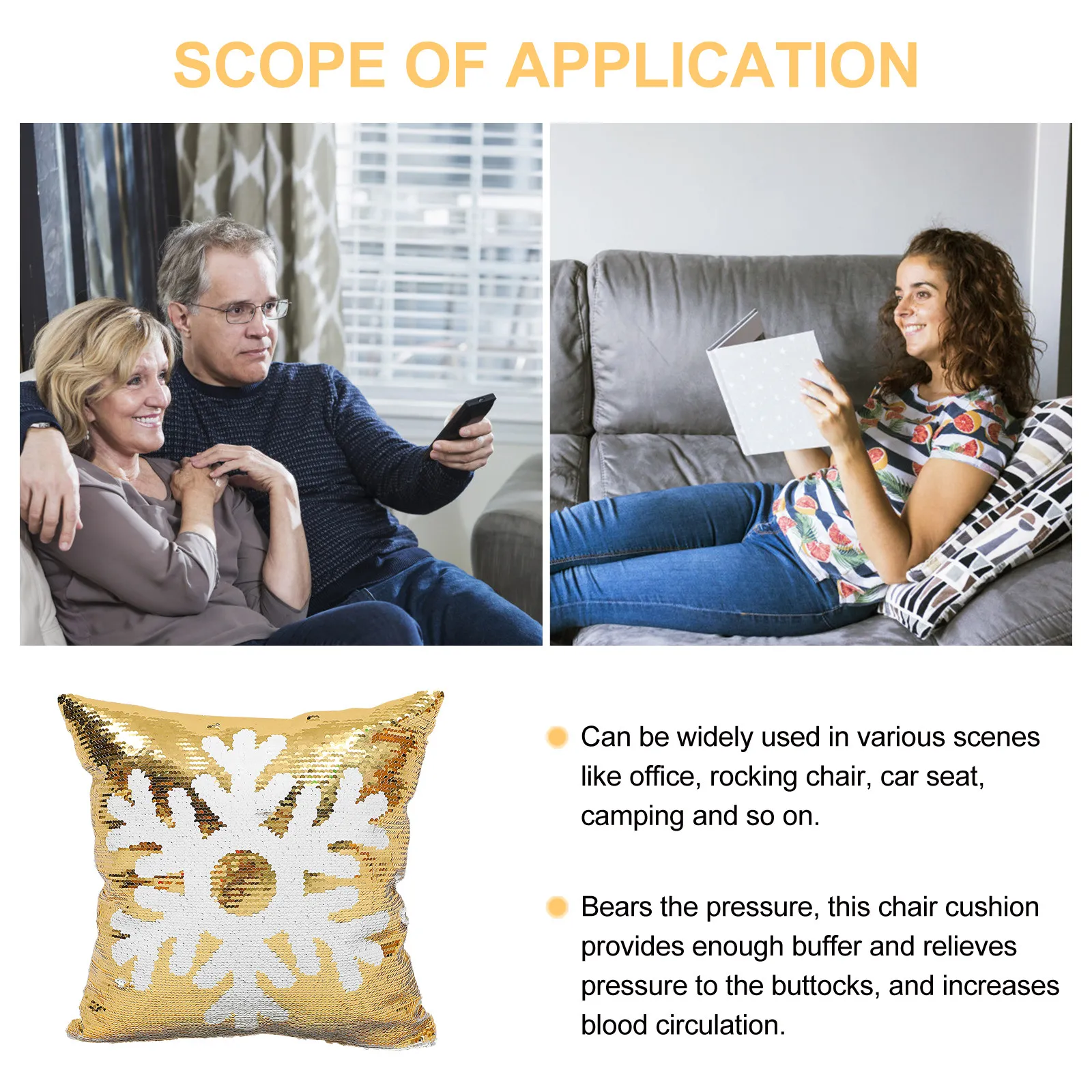 

2 шт. Новогодние декоративные наволочки с снежинками, с пайетками и блестками, для гостиной, дивана, автомобиля, спальни, рождественской вечеринки, дома