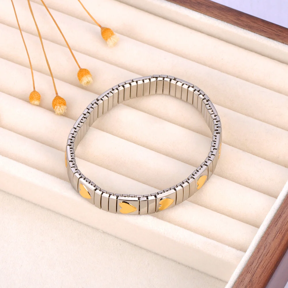 Lokaer 316L Edelstahl CZ Kristall Elastizität Kette Armbänder Für Frauen Echt Vergoldet Trendy Wasserdicht Schmuck B23138 – Detail 10