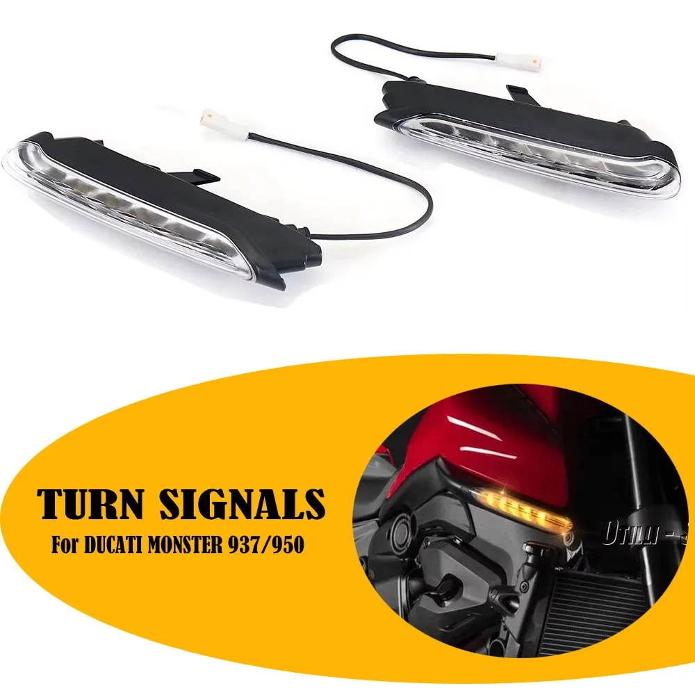 

For DUCATI MONSTER 937 Monster 950 2021 2022 2023 New LED Turn Signal Light Motorcycle Accessories Front Indicator Flasher