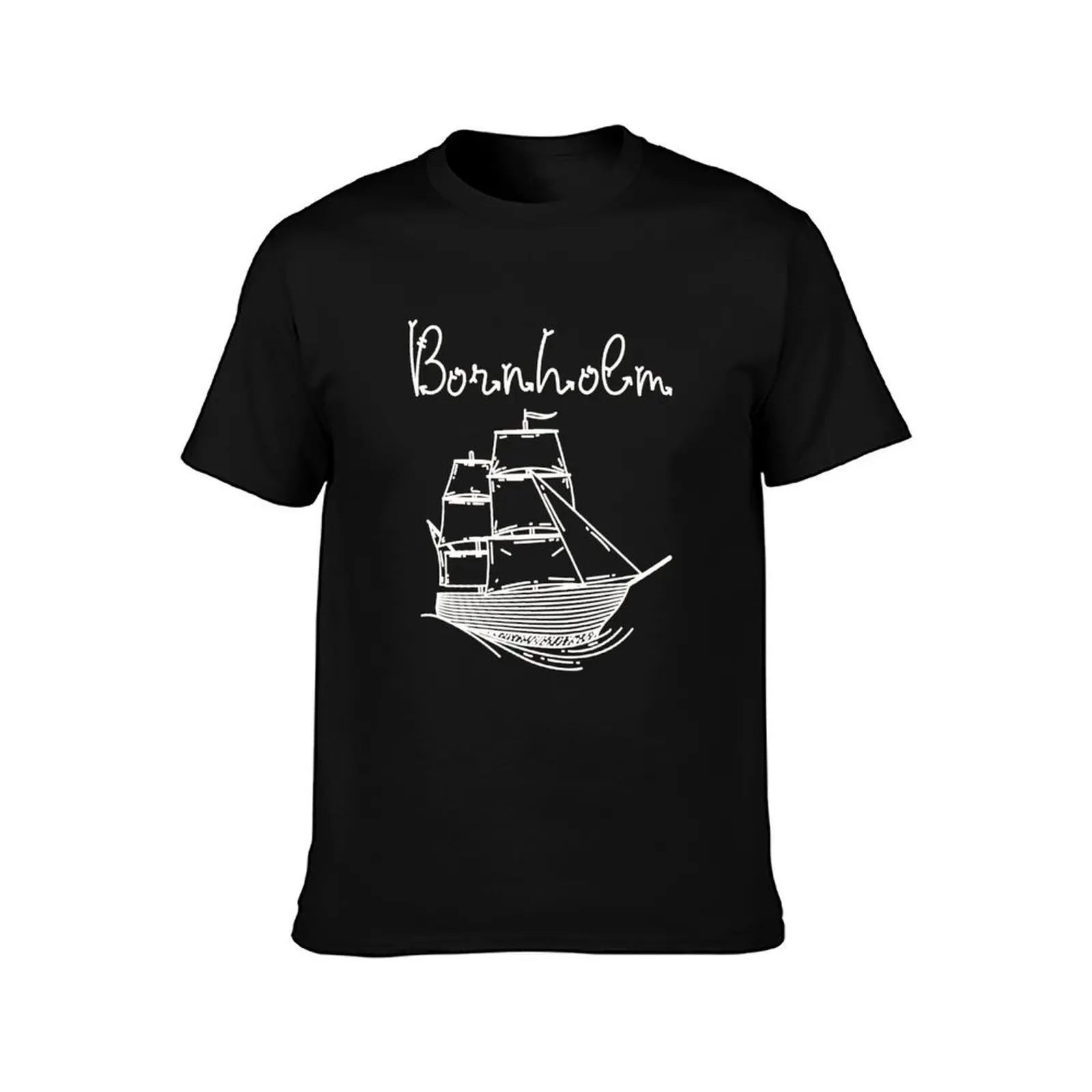 Bornholm Baltic Sea island vacation with sailing ship T-Shirt sports fans tees animal prinfor boys mens designer clothes