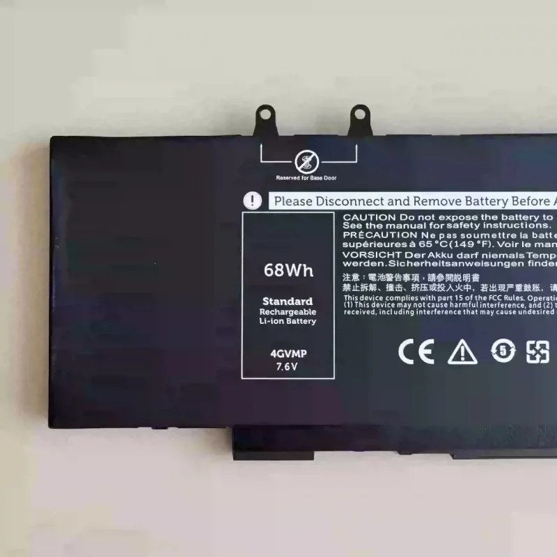 Lithium Ion Batteries Laptop Battery 4GVMP 7.6V 68Wh For Dell Latitude 5400 5500 Precision 3540 Laptop