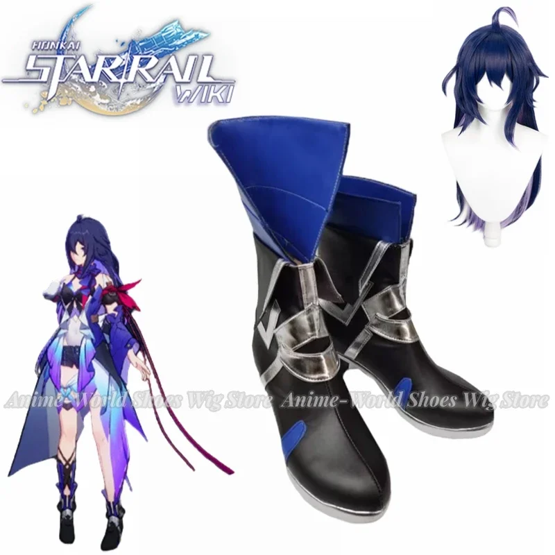 

Seele Shoes Cosplay Anime Game Honkai: Star Rail Fashion High Heels Short Tube For Women Party Role Play Accessories