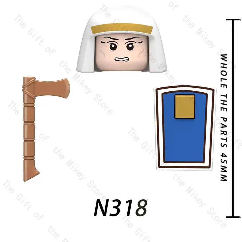 Ancient Egyptian Court Guard Nubian Tribal Warriors Soldier Building Blocks Action Figure accessories Toys For Kids N313 N317