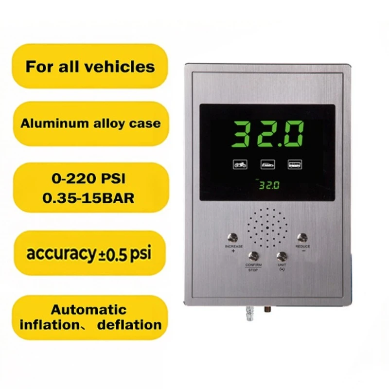 

Wall-Mounted Tire Inflator LED Digital Display Auto Pressure Inflation Car Service Tool