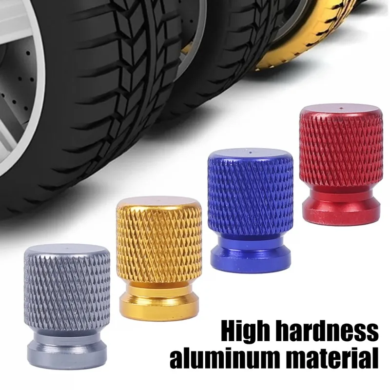 Aluminum Alloy Car Tire Valve Cap Dustproof Tire Cap Motorcycle Truck Bicycle Universal 16mm Valve Stem Auto Parts 1/4pcs