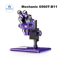 Mechanic 6560T-B11 Trinocular Stereo Microscope 6.5-60X Magnification HD WF10X25 Eyepiece for CPU BGA Solder Repair Microscopio