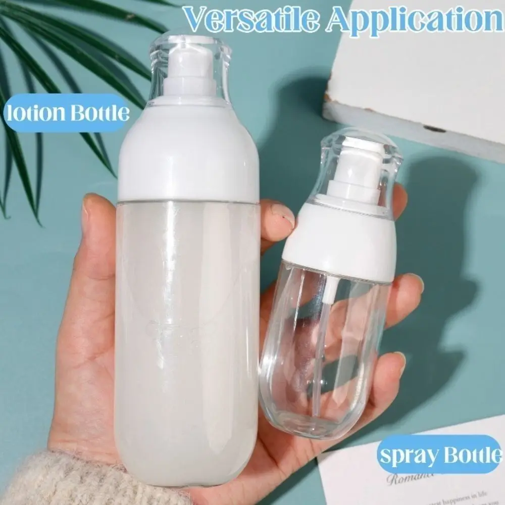 New 50/150ML Travel Split Bottle Reusable Transparent Cosmetic Cream Bottles Push-type Shampoo Pump Bottle Travel Accessories