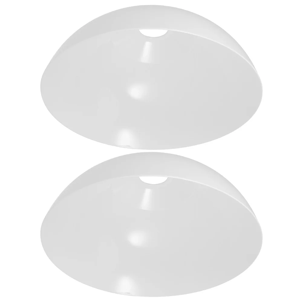 

2Pcs Lampshade Acrylic E27 White DIY Pendant Lampshades Replacement Accessories for Indoor Living Room Bedroom Decor