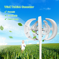 12V 1200W Wind Generator with Charger Controller 5 Blades Minitype Lantern Wind Turbine Generator Kit Home Clear Energy Windmill