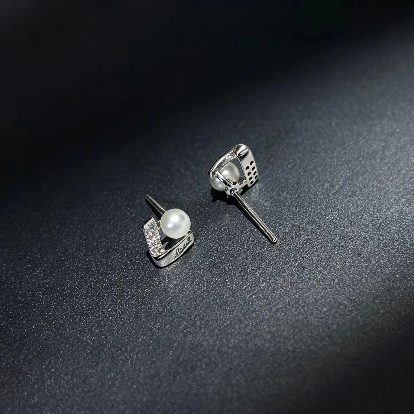 Wholesale S925 Sterling Silver Earrings Mount Findings Settings Base Mounting Parts Accessory for 4-5mm Pearls 5 pairs/lot