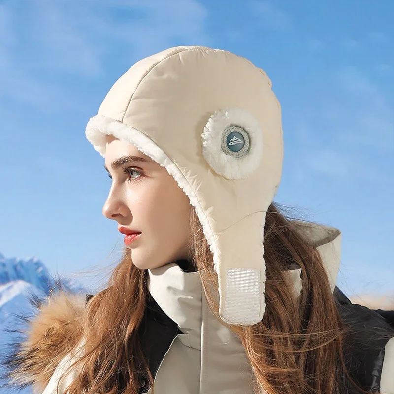 남녀공용 따뜻한 모자, 바람과 냉수 및 방수 얼굴, 작은 벨벳 및 두꺼운 귀 보호, Lei Feng 모자, 가을 겨울