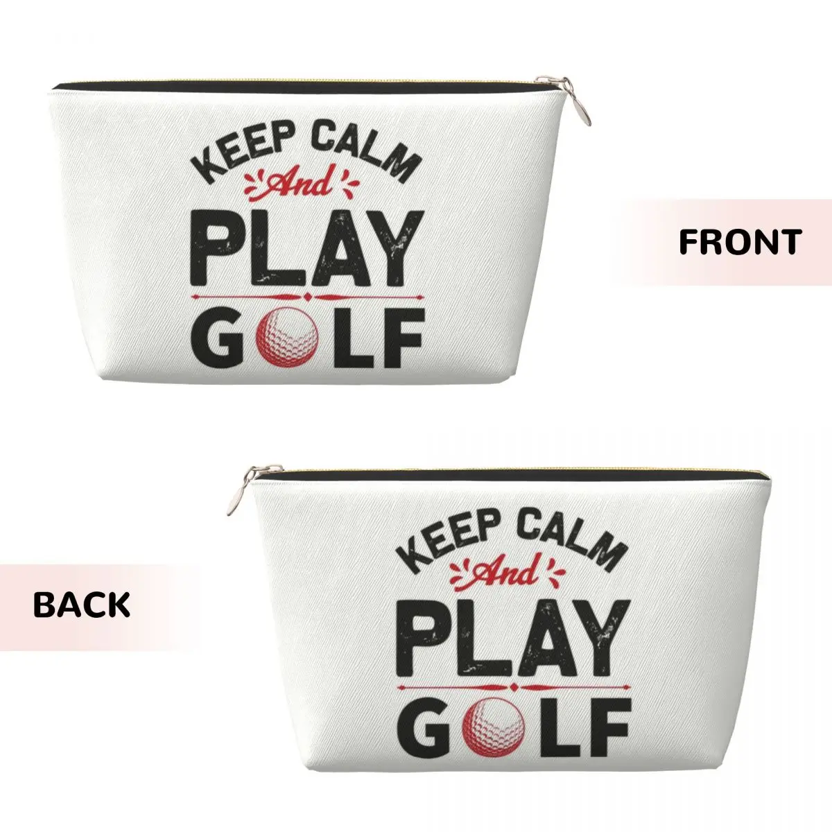 Custom Keep Calm And Play Golf Travel Toiletry Bag  Golfer Golfing Sport Makeup Cosmetic Organizer Beauty Storage Dopp Kit