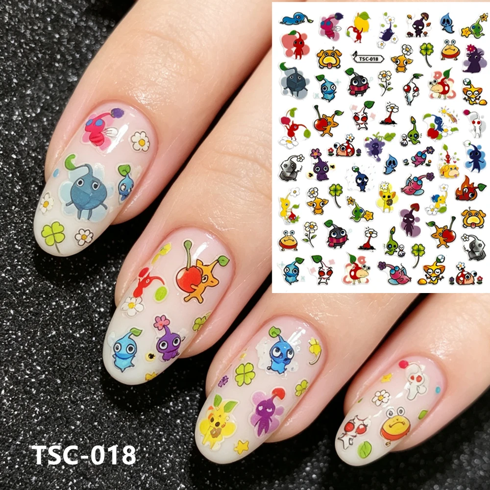

TSC-018 A little elf with flowers style3D Back glue Self-adhesive Nail art Nail sticker decoration tool Sliders For Nail Decals