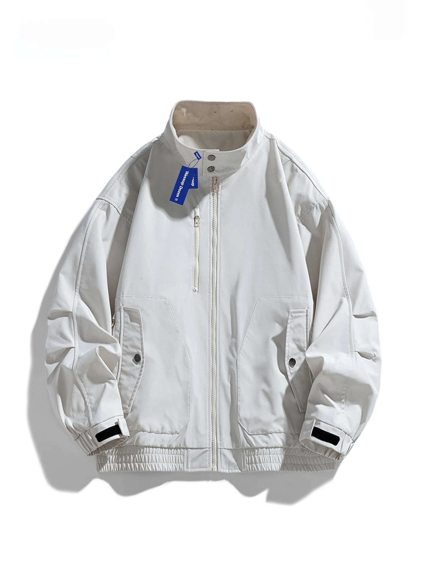 

Wassup Dozen American Sle Flight Collar Men's Jaet Corduroy Spring Autumn Versatile Outerwear Loose Fit Zipper Closure