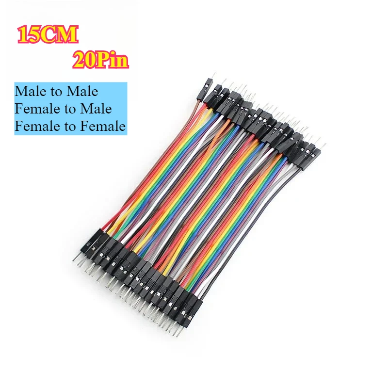 Kabel Dupont Jumper Wire Stecker auf Stecker/Buchse auf Stecker/Buchse auf Buchse 20-polig 15 cm Jumper Kupferdrähte Dupont-Kabel für Arduino