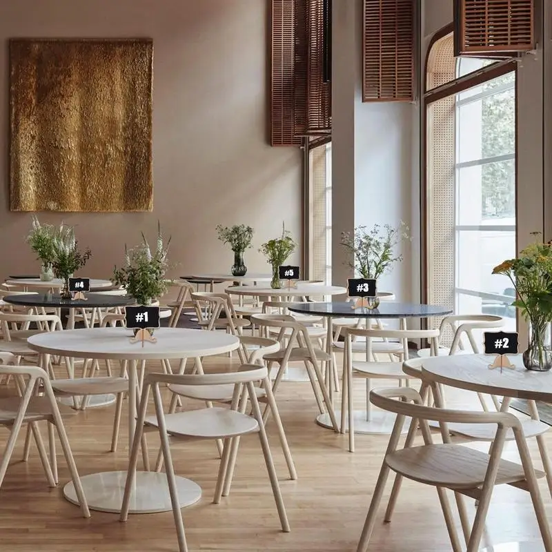 Kleine Tafel schilder mit Ständer 10 stücke Lebensmittel etiketten mit Ständer für Partys Buffet Tisch Holz Restaurant Essen Display für