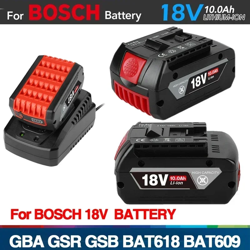 

NEW For BOSCH 18V battery 10.0AH Li-ion battery gba 18v battery Professional GSR GSB BAT618 BAT618G BAT609 GSR18V GBA18V BAT610