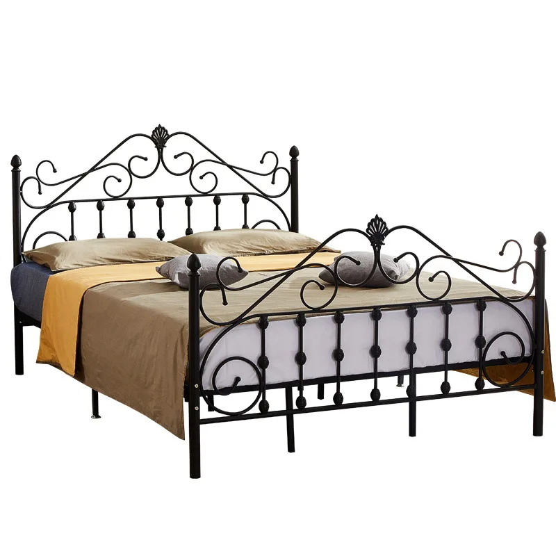 Simple apartment home modern homestay iron frame bed reinforced load-bearing homestay single bed