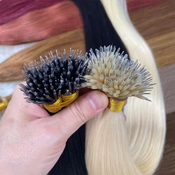 Micro Ring Hair Extension Ombre 100% Virgin Human Hair Extensions Nano Ring Micro Beads Tip Thick Full Head 18