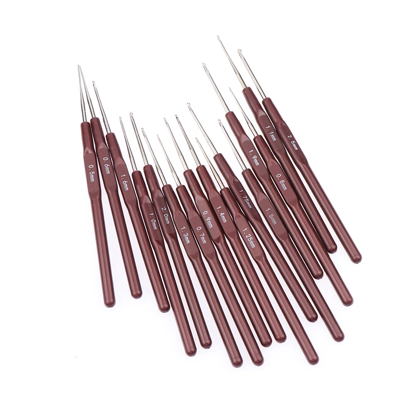 Crochet Hook 0.5-2.5MM Micro Hook Needles For Wig Making Crochet Locs Braids Weaving Needle Tools