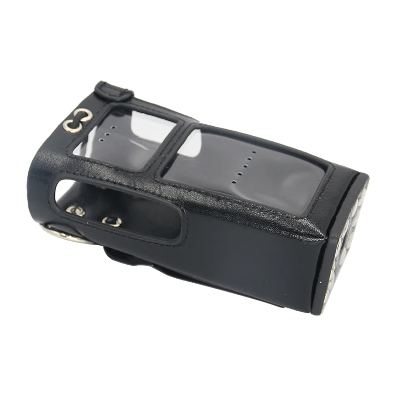 Walkie Talkie Leather Protective Sleeve Hard Holster Shoulder Bag Case for Hytera HYT PD780 PD780G Two Way Radio