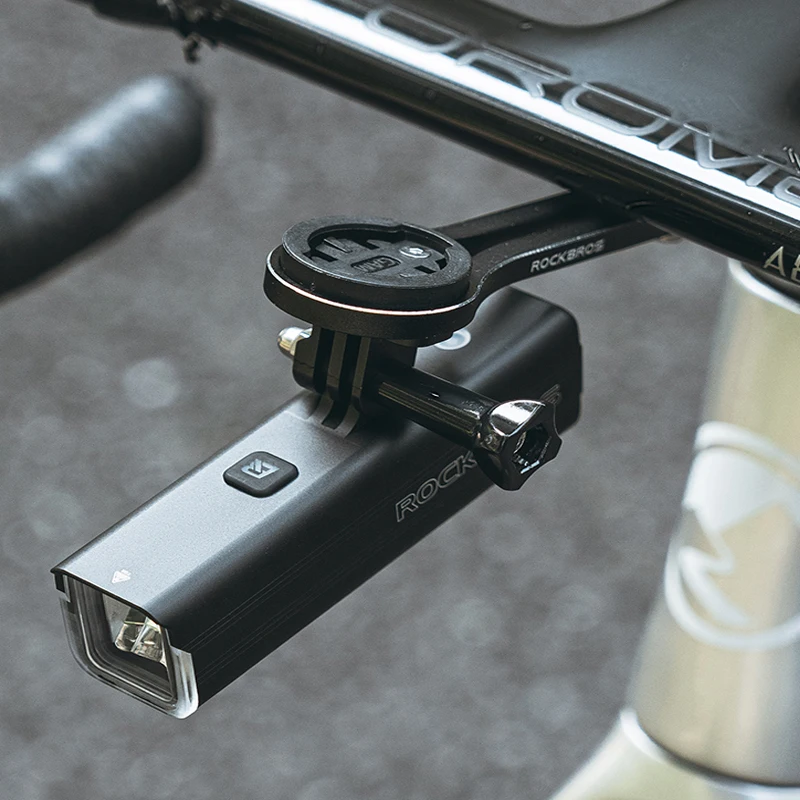 ROCKBROS 1500 Lumens Bike Hoisting Light Night Cycling Head Light Type-C Charging Flashing Front Light MTB Road Bicycle Accessor