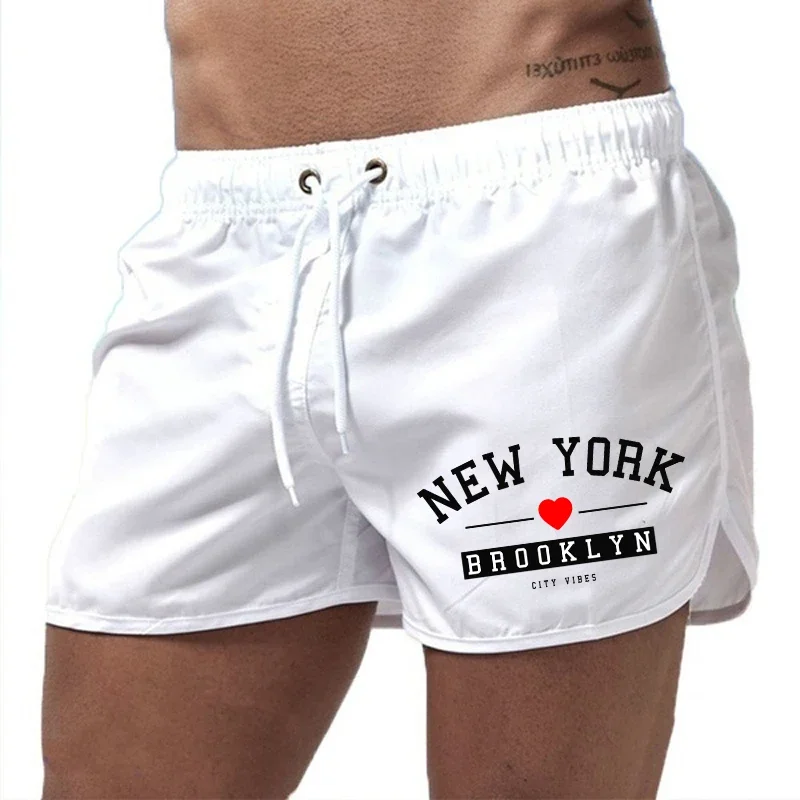 2025 venda quente dos homens nova york board shorts verão praia casual moda surf shorts ginásio de fitness correndo ciclismo shorts 9 cores