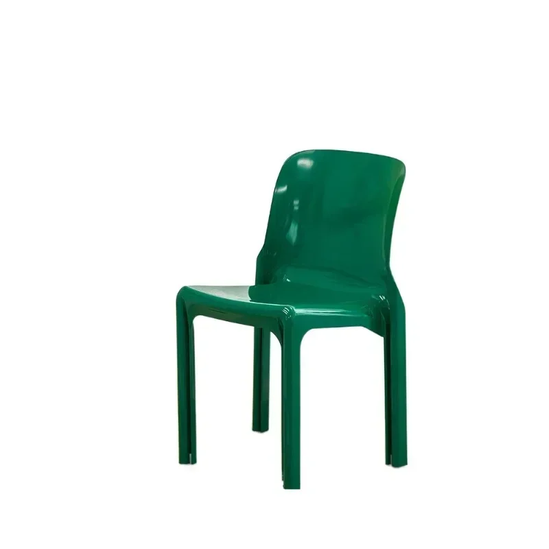 Green Book Table and Chair Nordic Online Celebrity Backrest Chair Lazy Space Plastic Dining Chair Apartment