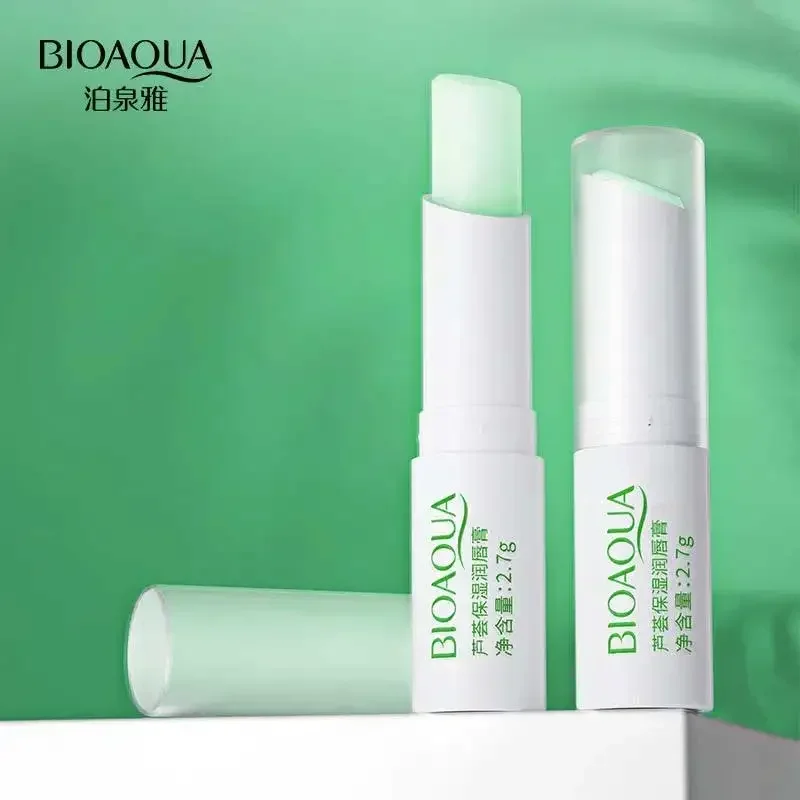 BIOAQUA Natural Aloe Moisturizing Lip Balm Colorless Refine Repair Lip Wrinkles for Woman Winter Lip Care Lipsticks