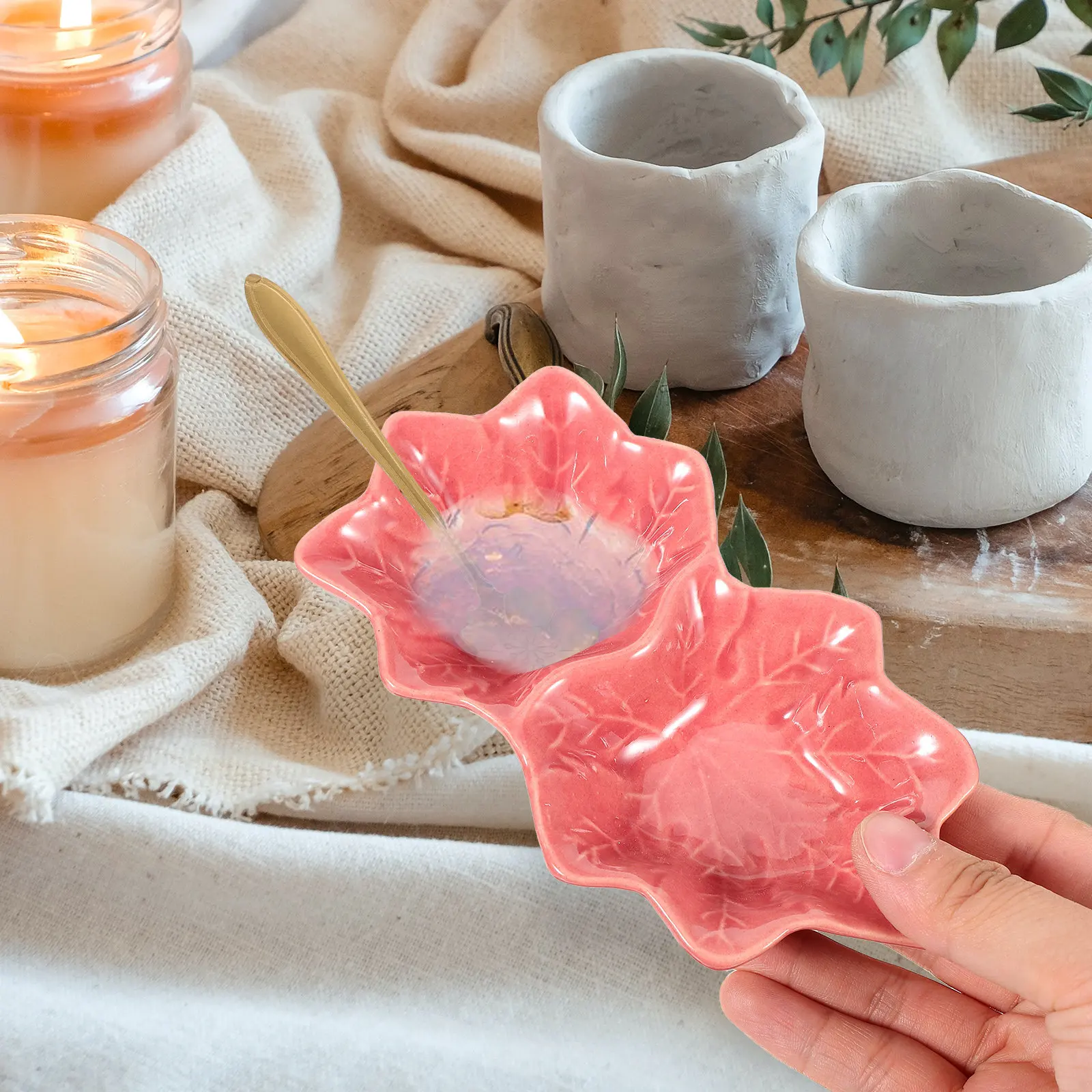 Mask Mixing Dish Ceramic Essential Oil Dish Salon Mixing Bowl Facial Mask Stirring Porcelain Bowl Beauty Spa Aroma Oil Holder
