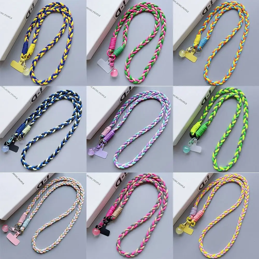 

Нейлоновый плетеный ремешок для телефона с защитой от потери, красочный плечевой ремень, съемный подвесной ремень через плечо, подвесная веревка, аксессуары для телефона