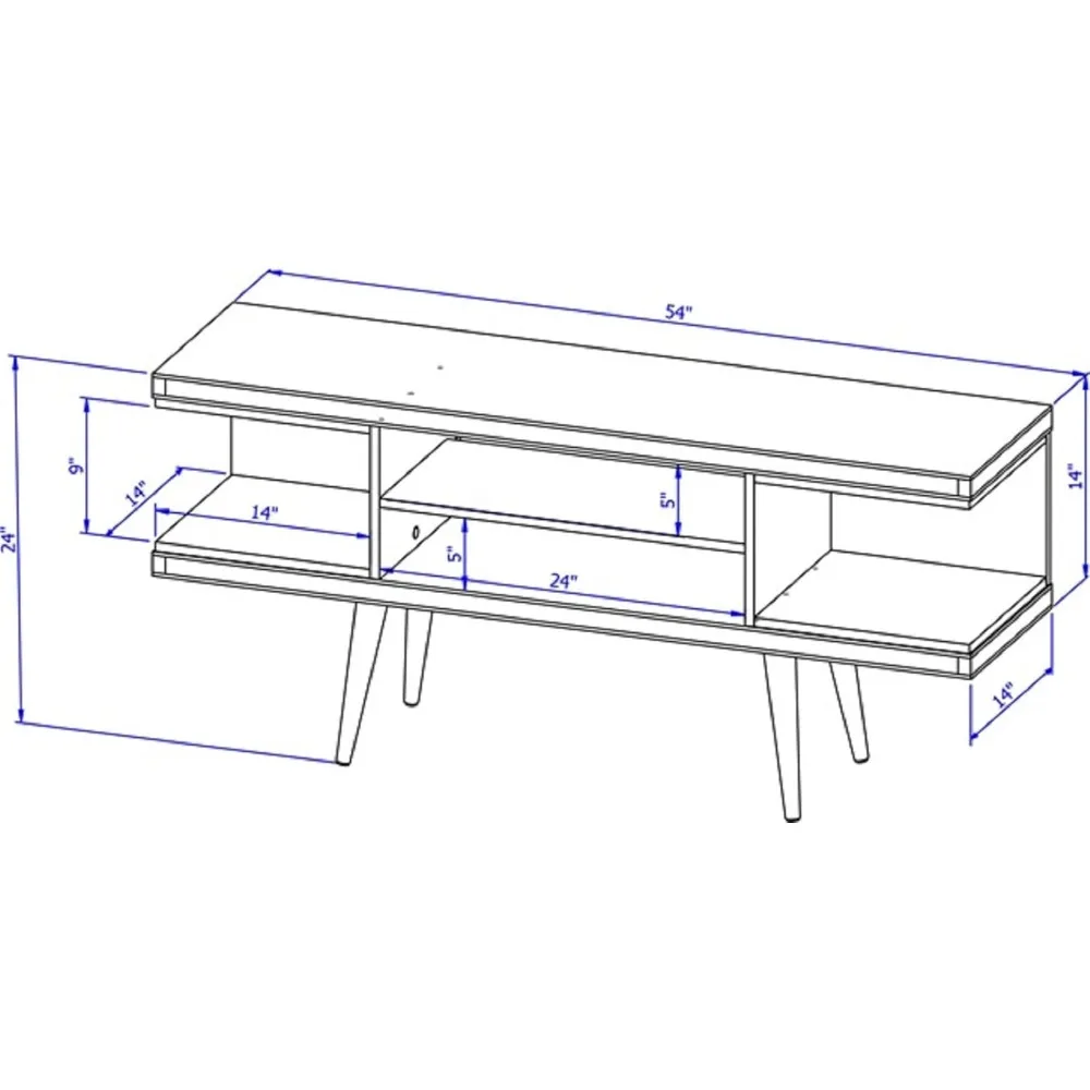 Soporte de madera para TV de hasta 65 ", color blanco/crema de arce