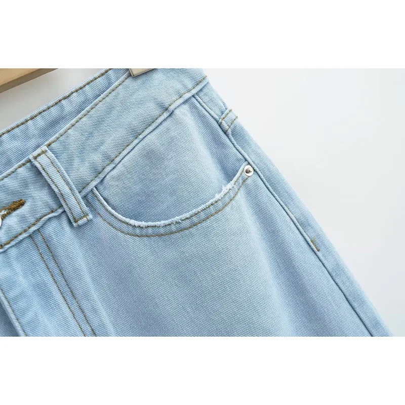 Traf zr Damen Jeans hose Baggy Jeans y2k Vintage ausgestellt breit neue niedrige Taille steigen übergroße Hose Harajuku Mode Frau Hose