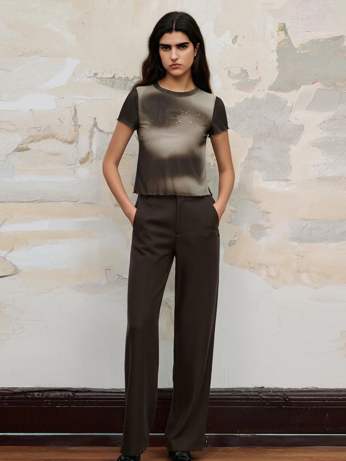 

AVVENN Brand Summer adient Hem ort T-irt BuyHatore Faionable Loose Fit round Ne Regular Sve Top