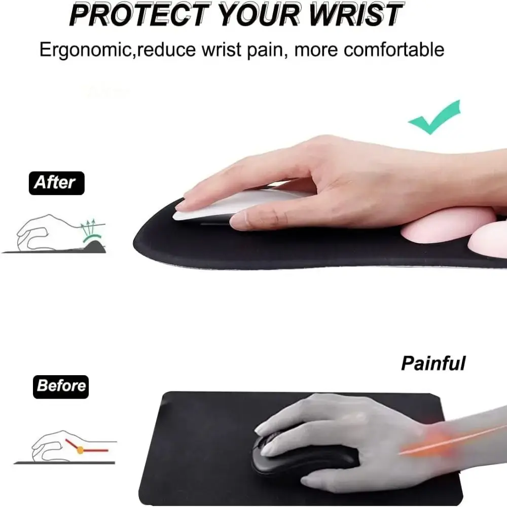 

Portable Wrist Pad 3D Cat Paw Mouse Pad Cartoon Hand Guard Gaming Mouse Pads Anti-Slip Literary Mouse Wrist Pad Office Desk