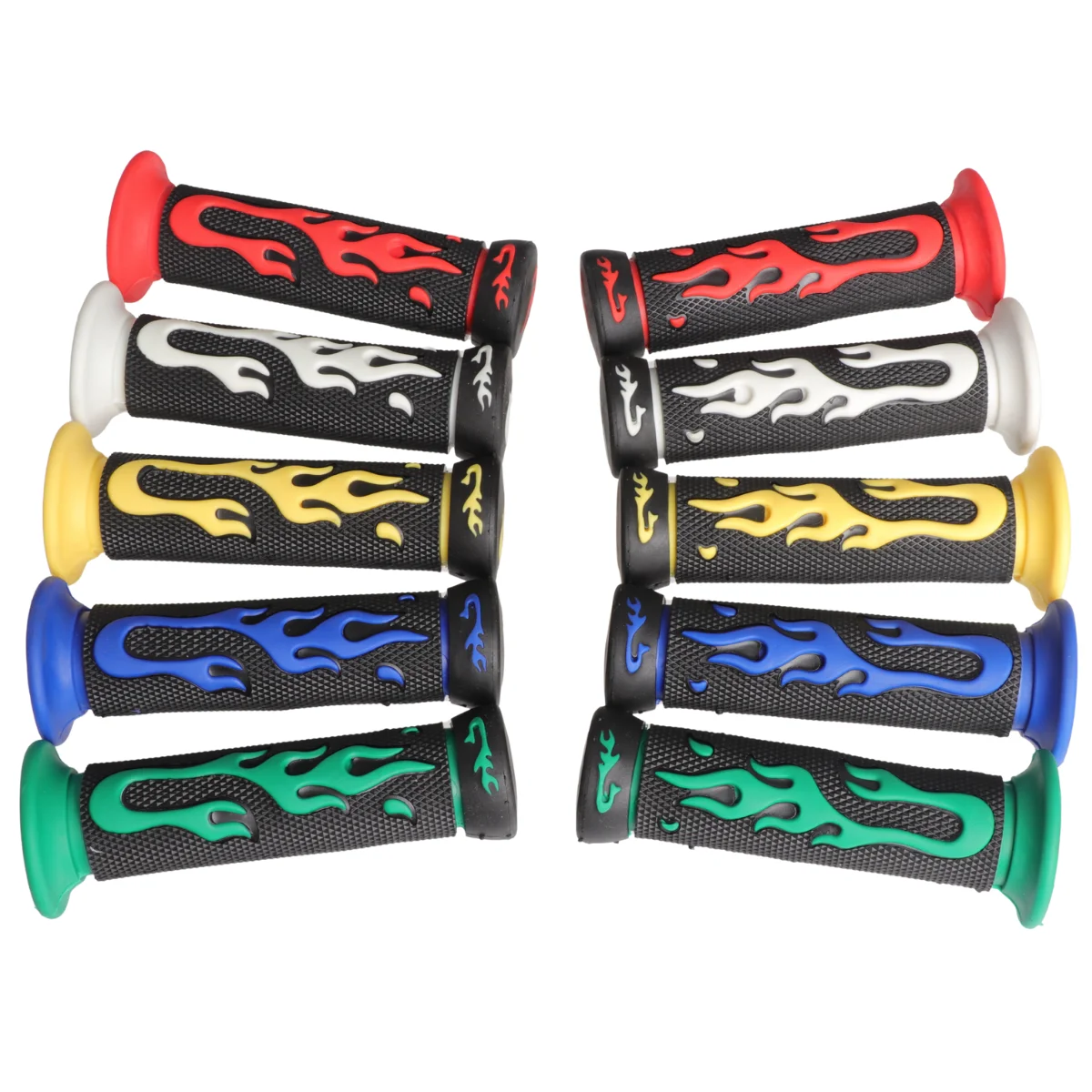 Universal 22mm TPR Rubber Anti-Slip Flame Handle Grips Fit ATV Buggy Pit Dirt Bike Scooter CRF YZF KXF SXF SSR SDG Parts