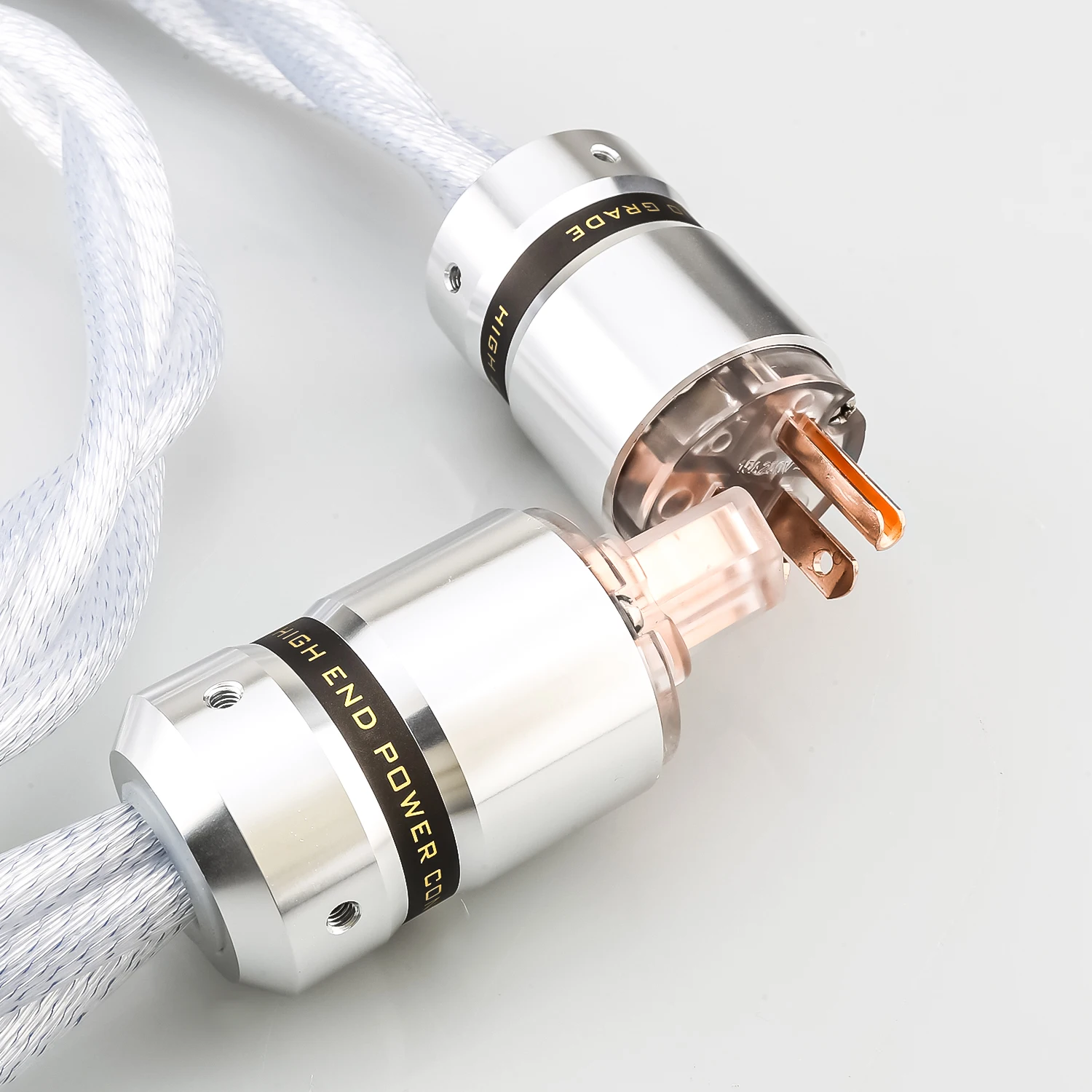 Wykonany z 3 OCC posrebrzany kabel zasilający HIFI US/EU AC Audiophile wzmacniacz audio filtr DAC Schuko przewód zasilający przewód zasilający