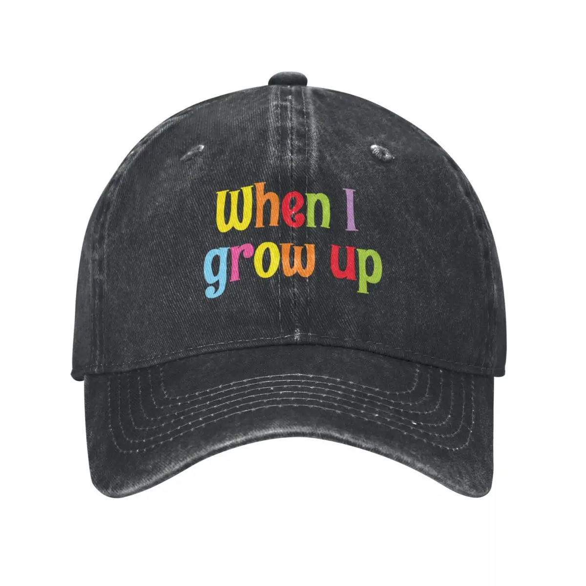 When I Grow Up Baseball Cap Hat Man For The Sun Hat Baseball Cap Rugby Caps Women Men's