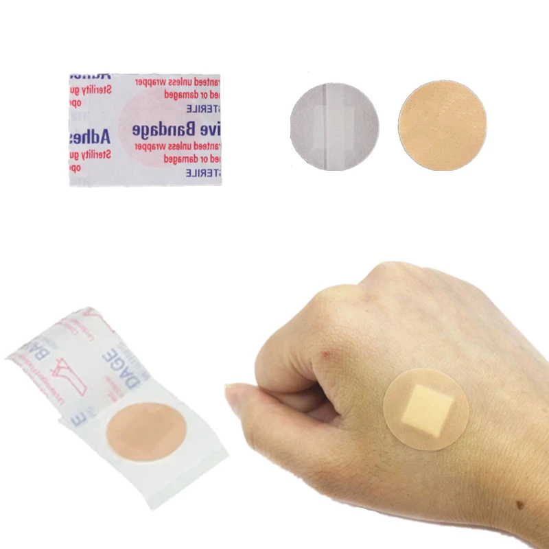 

50pcs/set PE Round Band Aid Vaccination Skin Patch for Children Kids Circle Shape Wound Plaster Adhesive Bandages Woundplast