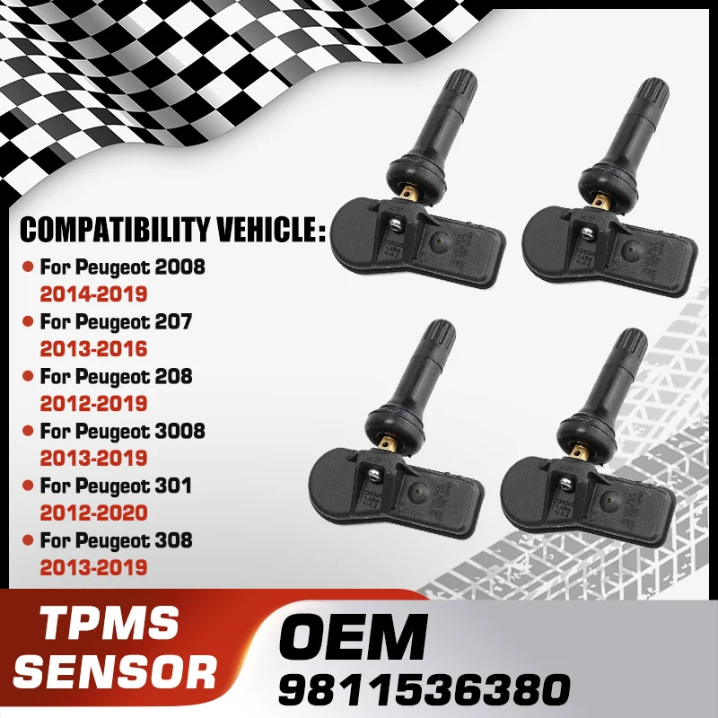

Car TPMS Tire Pressure Monitor Sensor For Peugeot 2008 Peugeot 207 Peugeot 208 Peugeot 3008 Peugeot 301 Peugeot 308 9811536380